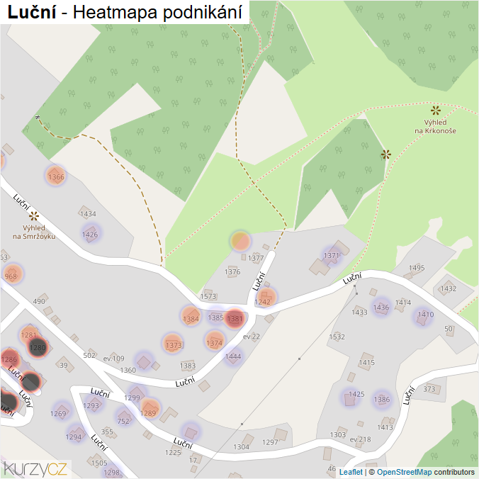 Mapa Luční - Firmy v ulici.