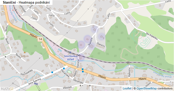 Staniční - mapa podnikání