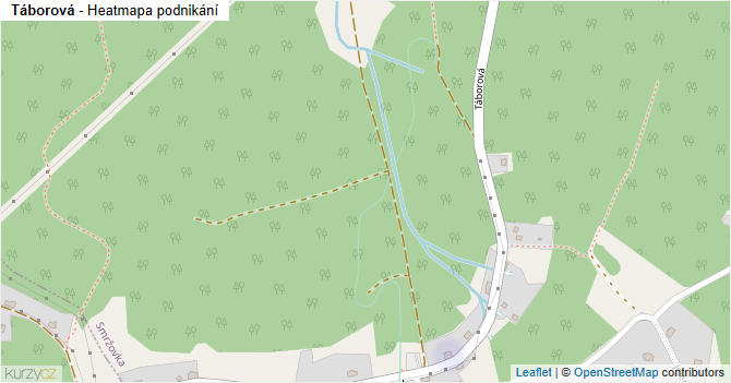 Táborová - mapa podnikání