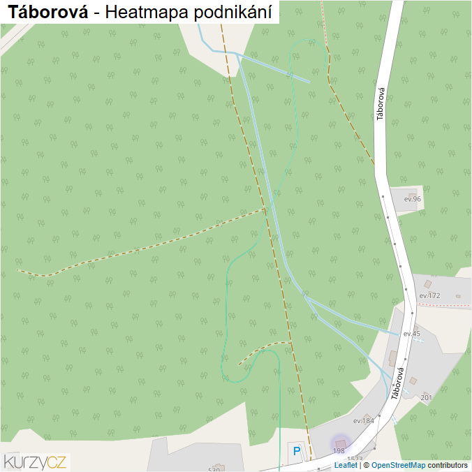 Mapa Táborová - Firmy v ulici.