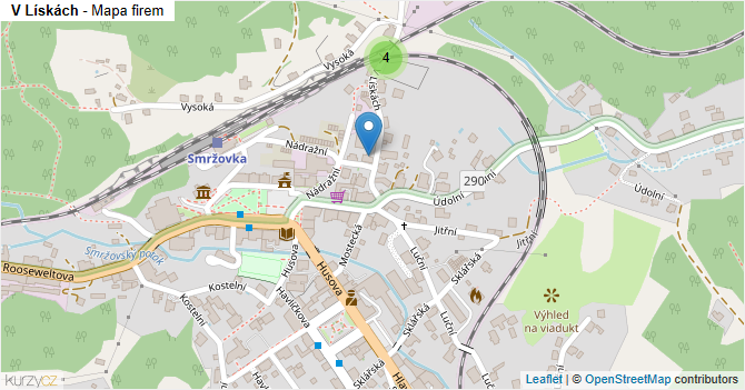 V Lískách - mapa firem