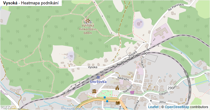 Vysoká - mapa podnikání