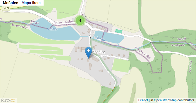 Mošnice - mapa firem