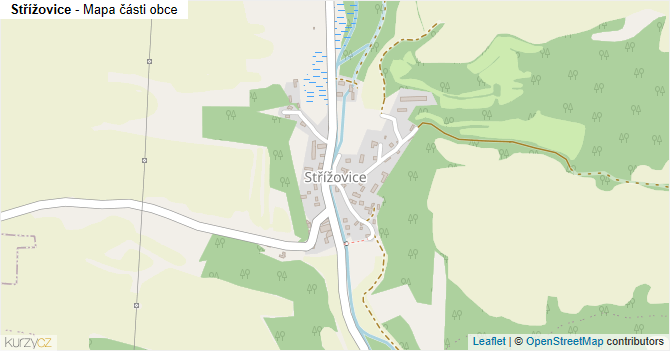 Střížovice - mapa části obce