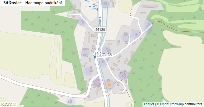 Střížovice - mapa podnikání