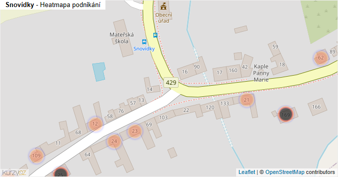 Snovídky - mapa podnikání