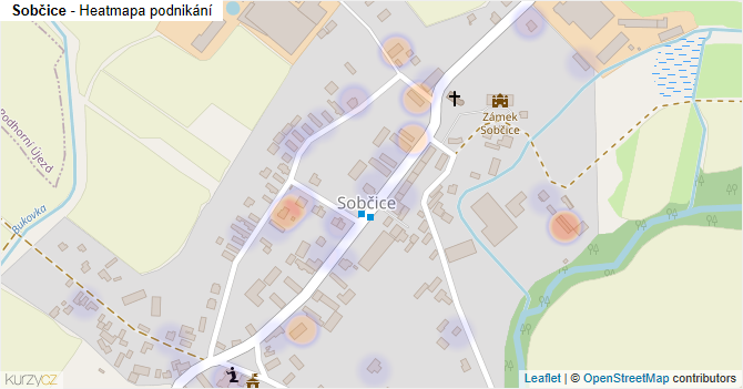 Sobčice - mapa podnikání