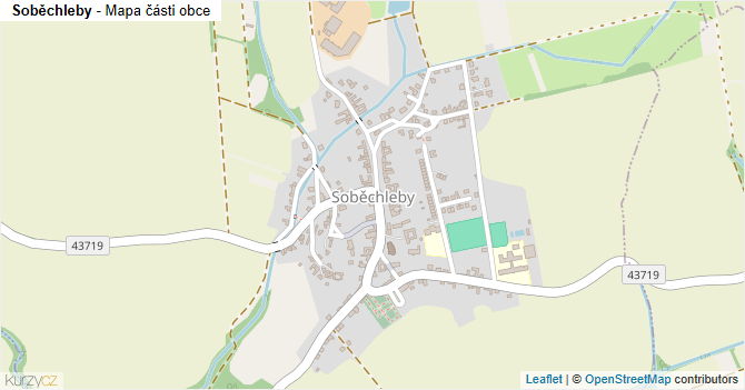 Soběchleby - mapa části obce