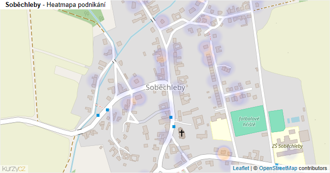 Soběchleby - mapa podnikání