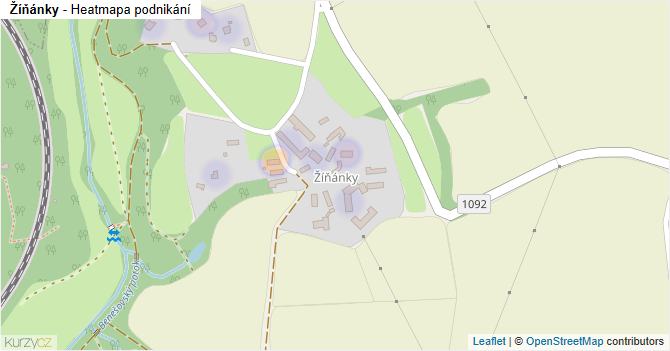 Žíňánky - mapa podnikání