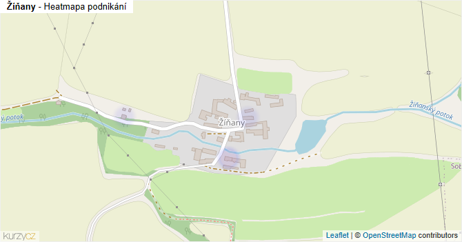 Žíňany - mapa podnikání