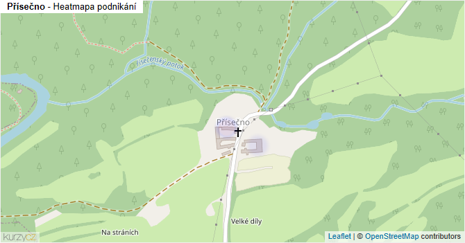Přísečno - mapa podnikání
