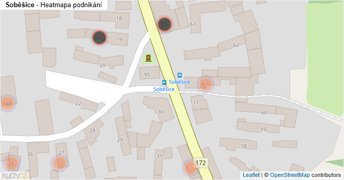 Soběšice - mapa podnikání