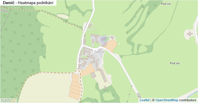 Damíč - mapa podnikání