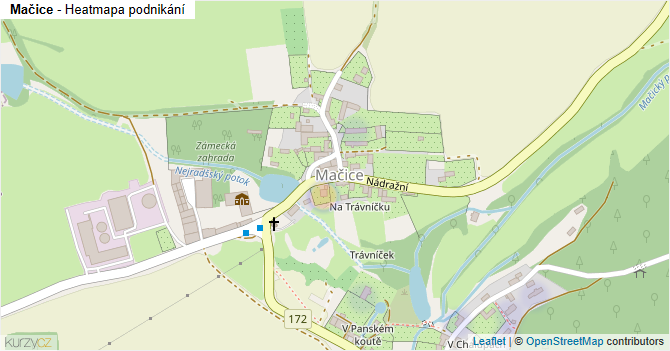 Mačice - mapa podnikání