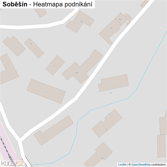 Mapa Soběšín - Firmy v obci.