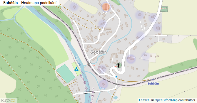 Soběšín - mapa podnikání