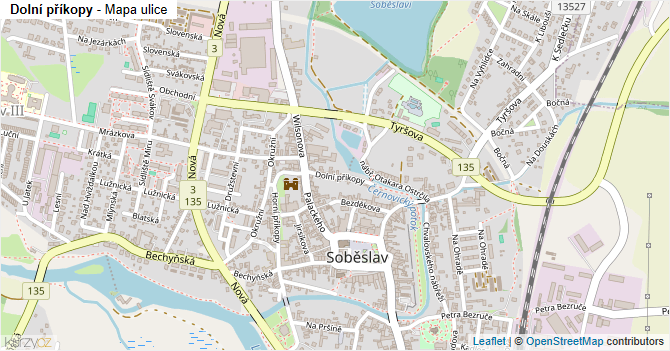 Dolní příkopy - mapa ulice