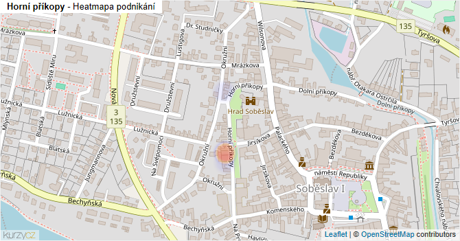 Horní příkopy - mapa podnikání