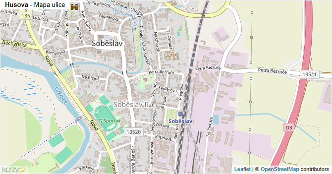 Husova - mapa ulice
