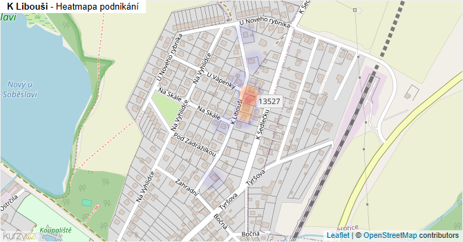 K Libouši - mapa podnikání
