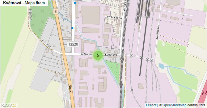 Květnová - mapa firem