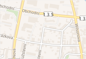 Lustigova v obci Soběslav - mapa ulice