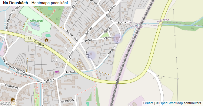 Na Douskách - mapa podnikání
