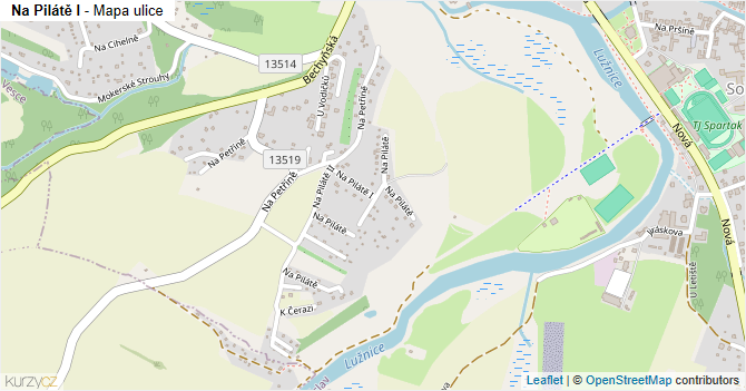 Na Pilátě I - mapa ulice