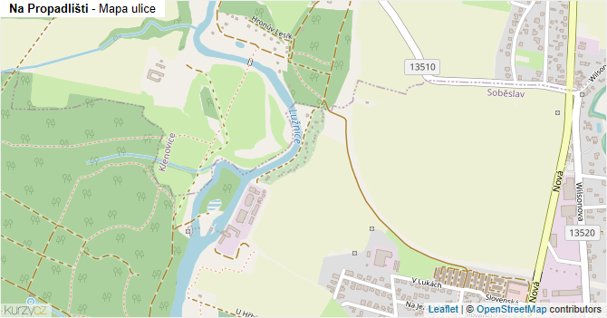 Na Propadlišti - mapa ulice