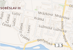 Nad Hvížďalkou v obci Soběslav - mapa ulice