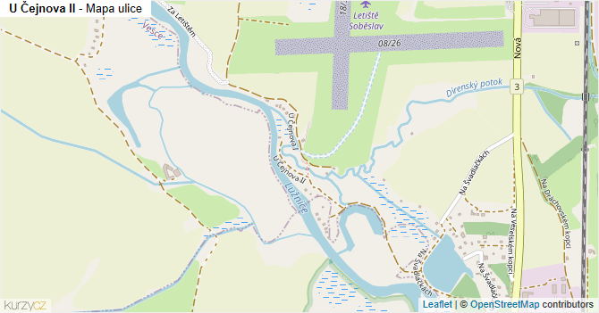 U Čejnova II - mapa ulice