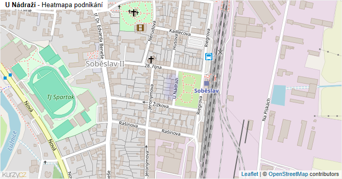 U Nádraží - mapa podnikání