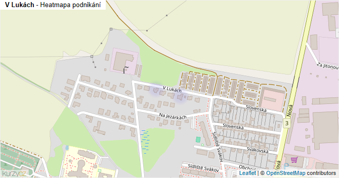 V Lukách - mapa podnikání
