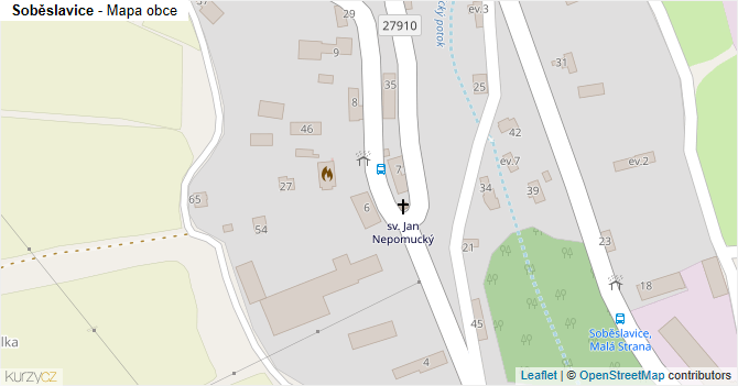 Soběslavice - mapa obce
