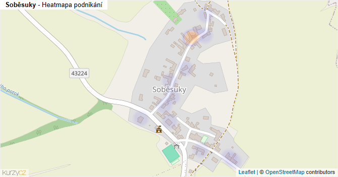Soběsuky - mapa podnikání