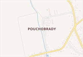 Pouchobrady v obci Sobětuchy - mapa části obce