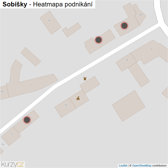 Mapa Sobíšky - Firmy v obci.