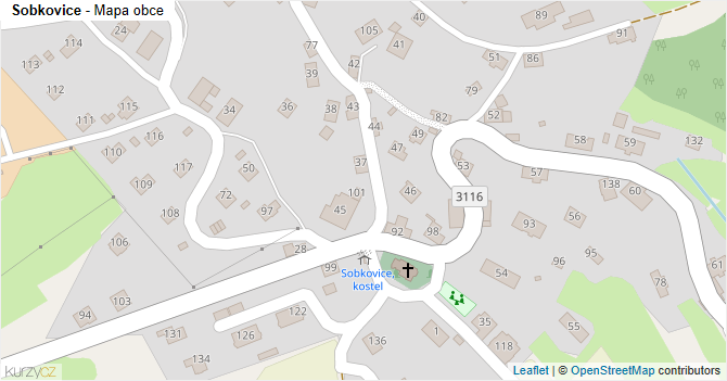 Sobkovice - mapa obce
