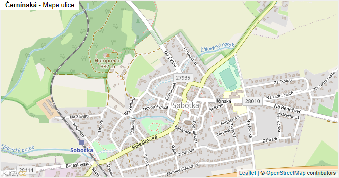 Černínská - mapa ulice