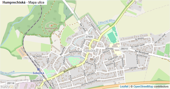 Humprechtská - mapa ulice
