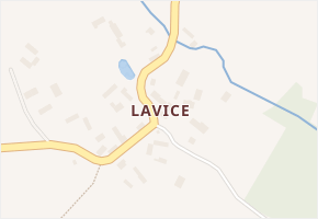 Lavice v obci Sobotka - mapa části obce