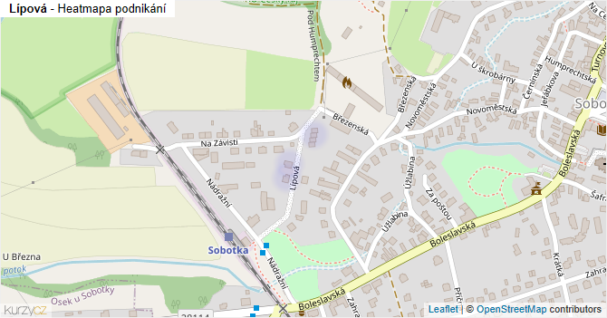 Lípová - mapa podnikání