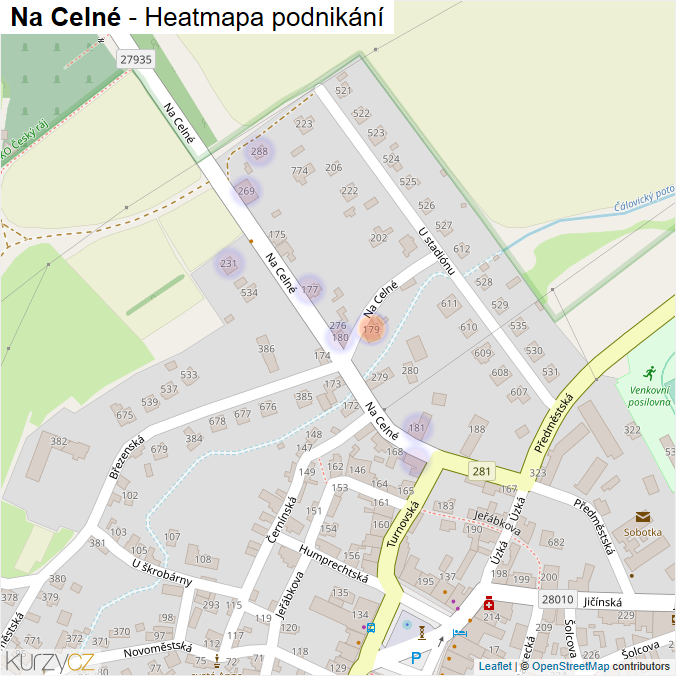 Mapa Na Celné - Firmy v ulici.