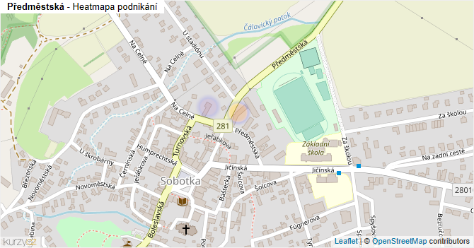 Předměstská - mapa podnikání