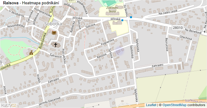 Raisova - mapa podnikání