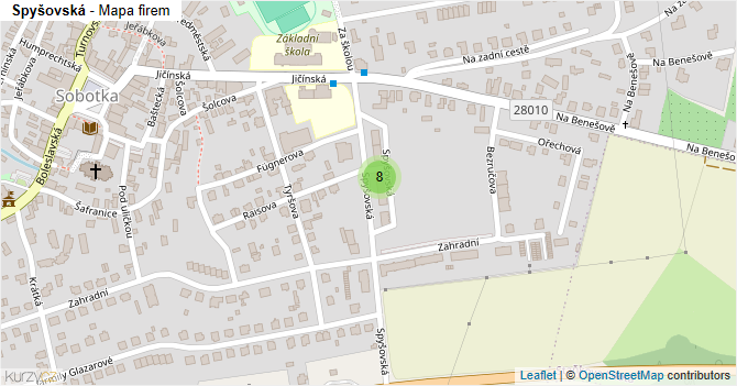 Spyšovská - mapa firem