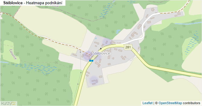 Stéblovice - mapa podnikání