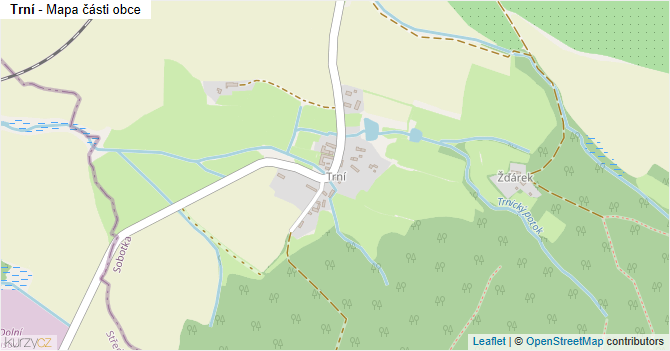 Trní - mapa části obce