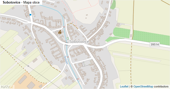 Sobotovice - mapa obce